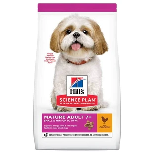 Hill's Science Plan Mature Adult 7+ Small&Mini with Chicken - Сухой корм с курицей для собак старше 7 лет мелких и миниатюрных пород; 3 кг