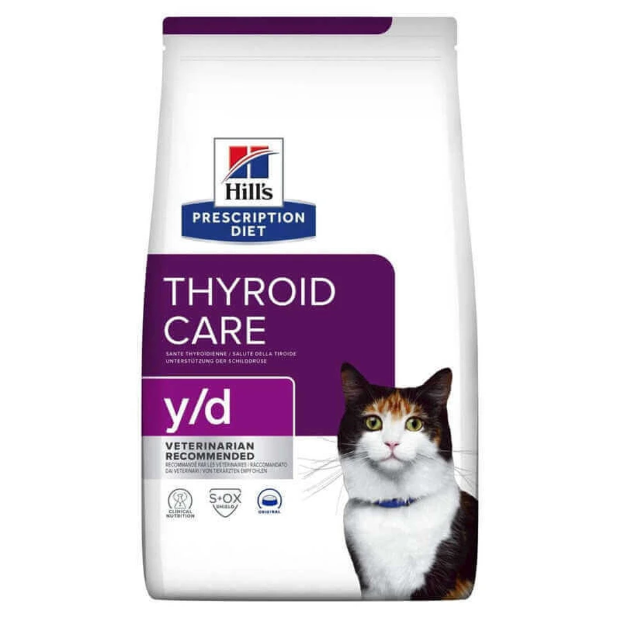 Hill's Prescription Diet y/d Thyroid Care - Корм-диета с курицей для котов при заболеваниях щитовидной железы (гипертиреоз); 3 кг: цены и характеристики