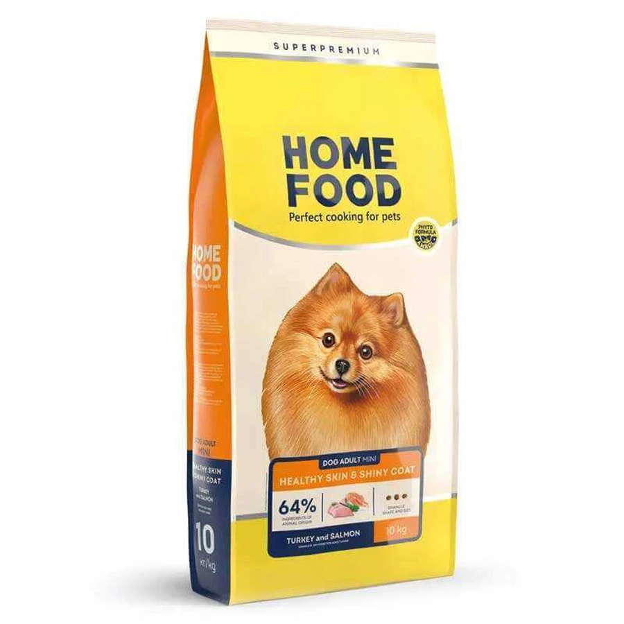 Home Food Healthy skin and shiny coat Adult Mini - Сухий корм з індичкою та лососем для здоров'я шкіри та блиску шерсті у собак дрібних порід; 10 кг: ціни та характеристики
