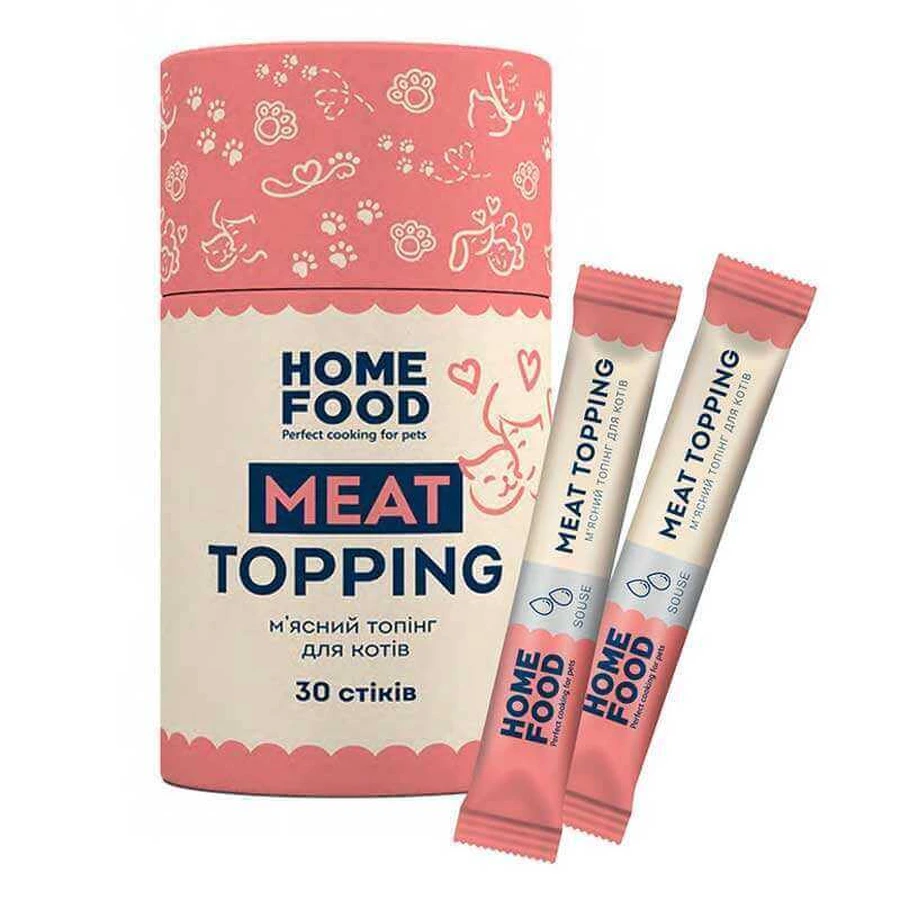 Home Food Meat Topping - Ласощі М'ясний топінг у стіках для котів; 30 х 3 г: ціни та характеристики