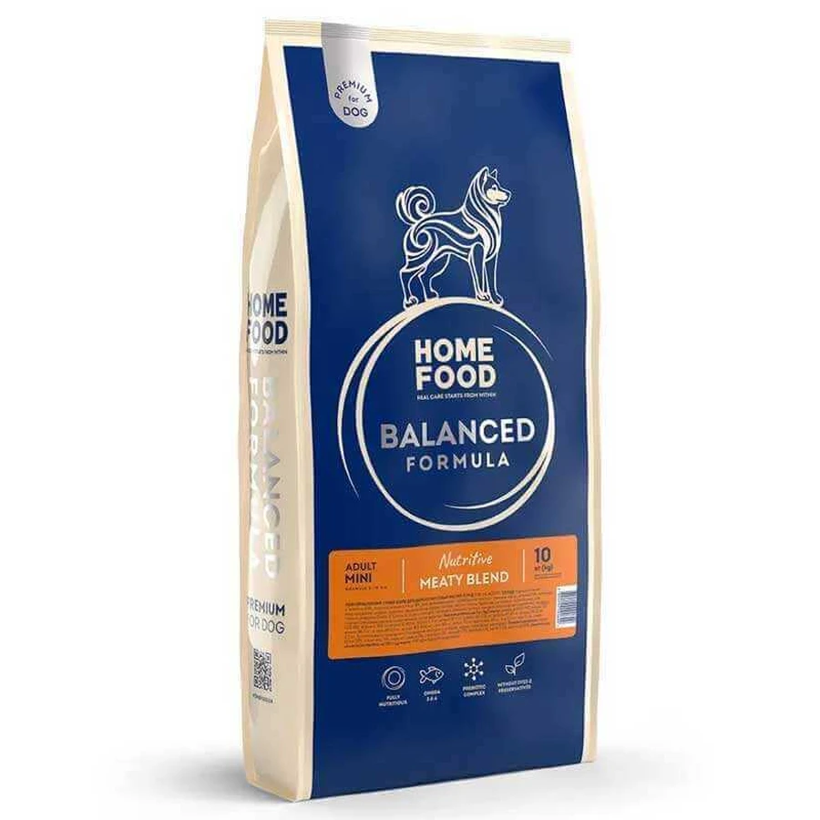 Home Food Nutritive Balanced Formula Adult Mini Meaty Blend - Сухий корм з м'ясним асорті для дорослих собак малих порід; 10 кг: ціни та характеристики