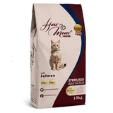 How Meow Sterilised Adult Cat - Сухой полнорационный корм с лососем для взрослых стерилизованных кошек; 15 кг
