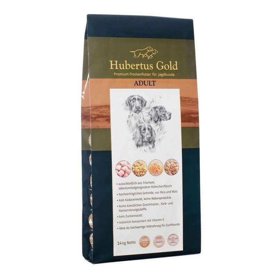 Hubertus Gold (Хубертус Голд) Adult - Сухий корм з куркою для дорослих собак; 14 кг: ціни та характеристики