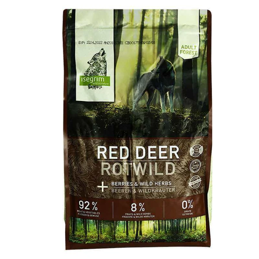 Isegrim (Ізегрім) Forest Adult Red Deer with Berries - Сухий корм з олениною, ягодами і дикорослими травами для дорослих собак; 3 кг: ціни та характеристики