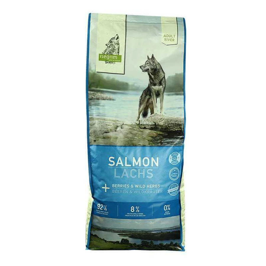 Isegrim (Ізегрім) River Adult Salmon with Berries - Сухий корм з лососем, ягодами і дикорослими травами для дорослих собак; 12 кг: ціни та характеристики