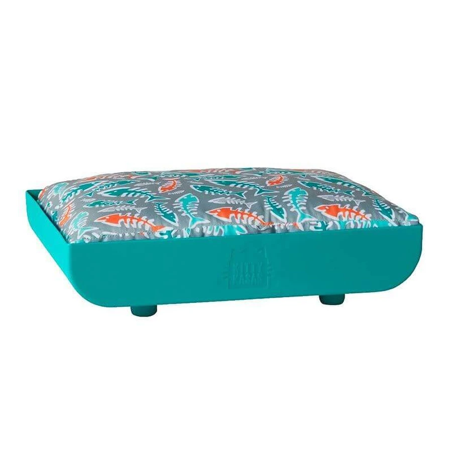Jolly Pets (Джолли Пэтс) Kitty Kasas Penthaus Bed – Лежак для котов; 39х30х10 см (Сине-зеленый (морская волна)): цены и характеристики