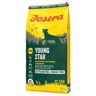 Josera Youngstar - Сухой беззерновой корм с мясом птицы и картофелем для подрастающих собак; 12.5 кг
