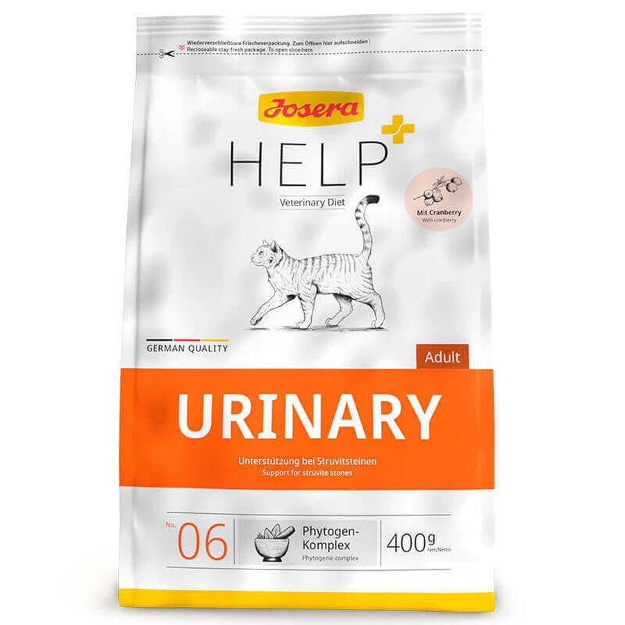 Josera Help Cat Urinary - Ветеринарна дієта з м'ясом для зменшення рецидива утворення струвітних каменів у котів; 400 г: ціни та характеристики