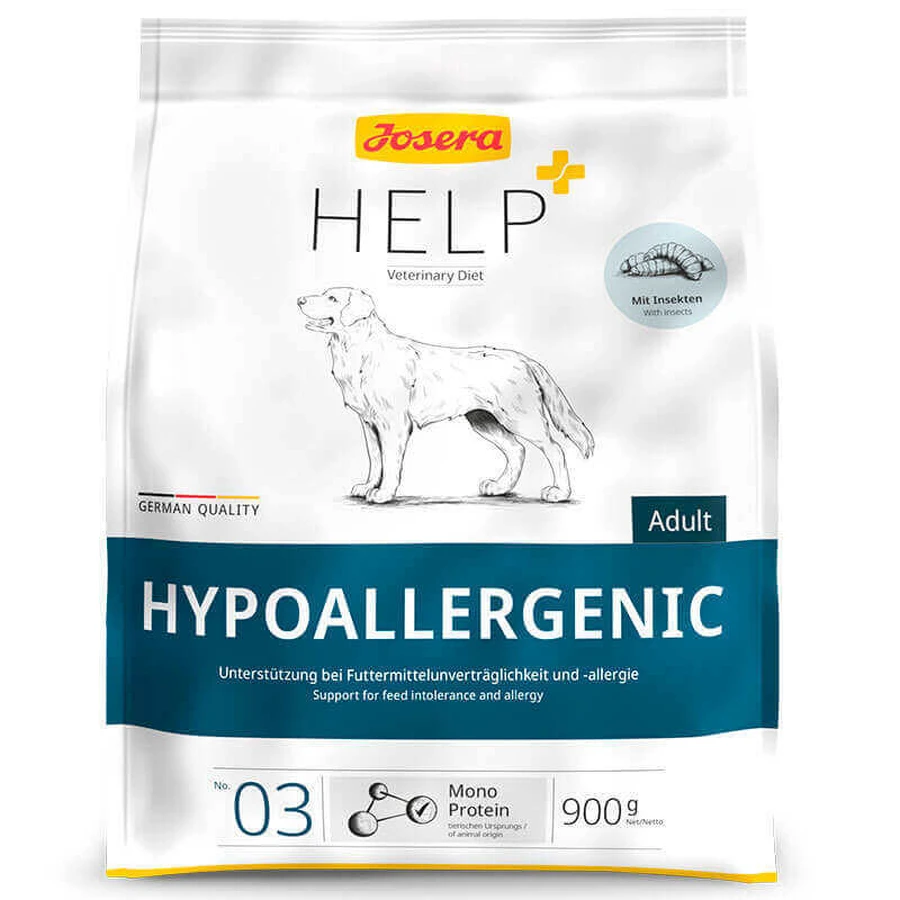 Josera Help Dog Hypoallergenic - Ветеринарная диета с насекомыми для собак с пищевой непереносимостью; 900 г: цены и характеристики