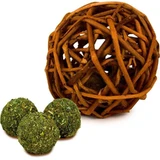 JR Farm (Джиэр Фарм) Bavarian Catnip Nature-Bal - Игрушка вербовая плетёная с шариками мяты для котов; 1 шт.