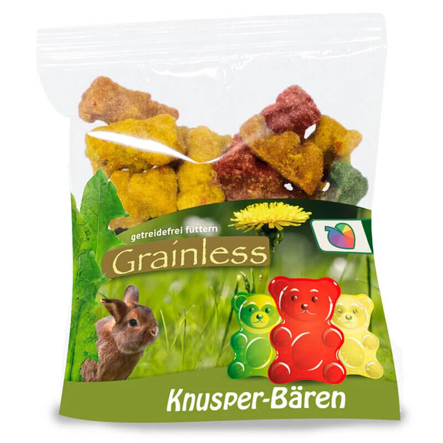 JR Farm (Джиер Фарм) Grainless Crunchy Bears - Беззернова закуска з морквою і буряком для гризунів; 30 г: ціни та характеристики