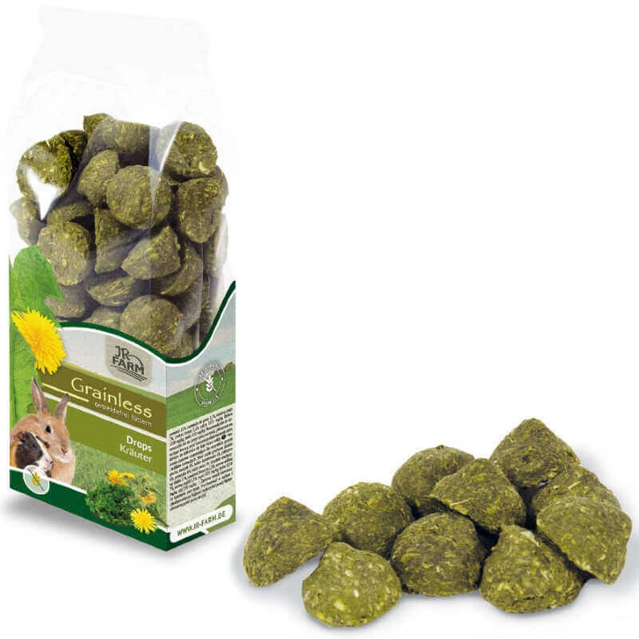 JR Farm (Джиэр Фарм) Grainless Herb Drops - Беззерновые дропсы с зеленью для грызунов; 140 г: цены и характеристики