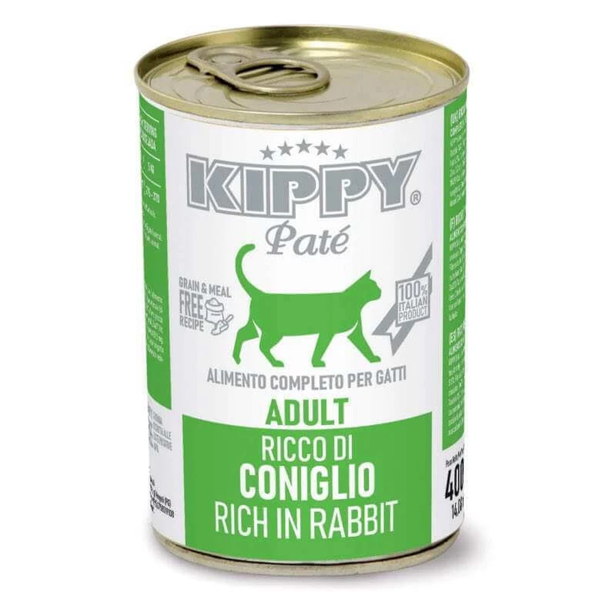 Kippy Pate Cat Adult Rabbit - Влажный корм с крольчатиной для взрослых кошек всех пород (паштет); 400 г: цены и характеристики