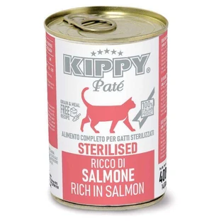 Kippy Pate Cat Sterilised Salmon - Вологий корм з лососем для стерилізованих котів усіх порід (паштет); 400 г