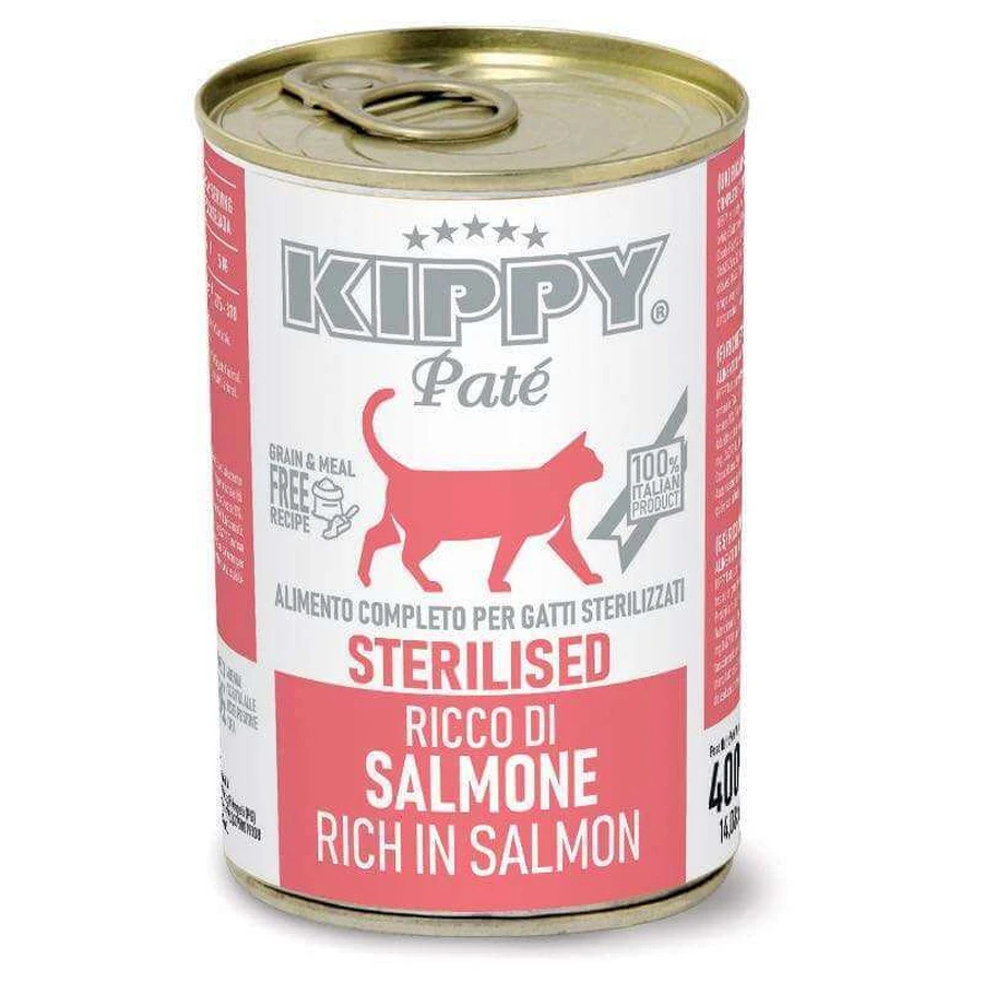 Kippy Pate Cat Sterilised Salmon - Вологий корм з лососем для стерилізованих котів усіх порід (паштет); 400 г: ціни та характеристики
