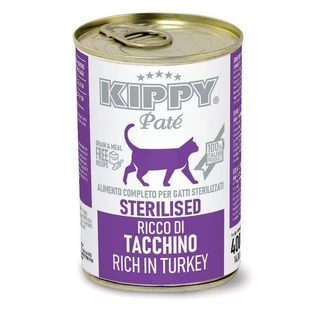 Kippy Pate Cat Sterilised Turkey - Вологий корм з індичкою для стерилізованих котів усіх порід (паштет); 400 г
