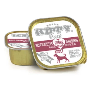 Kippy Pate Dog Adult Veal and heart of Small Vegetables - Вологий корм з телятиною, серцем та овочами для дорослих собак усіх порід; 150 г