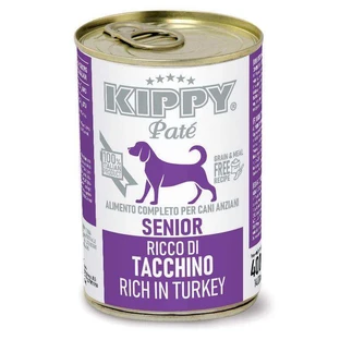 Kippy Pate Dog Senior Turkey - Влажный корм с индейкой для собак всех пород в возрасте от 7 лет и старше (паштет); 400 г