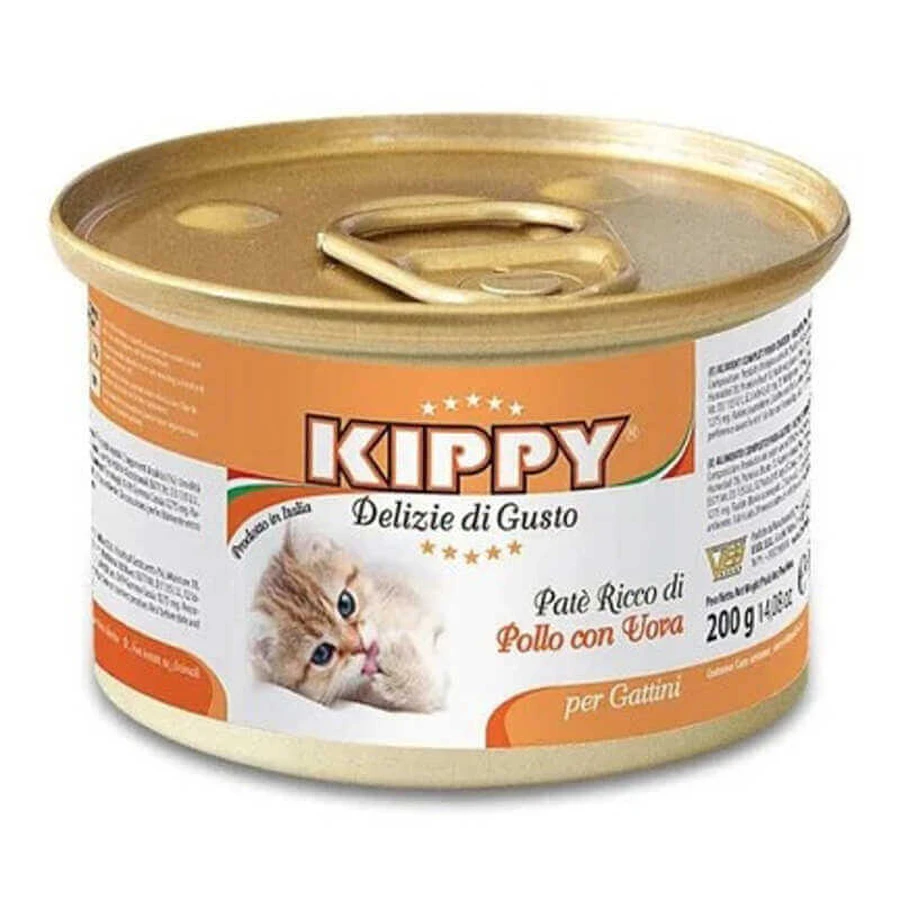 Kippy Pate Kitten Chicken Eggs - Влажный корм с курицей и яйцами для котят (паштет); 200 г: цены и характеристики