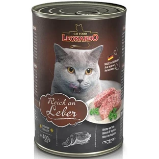 Leonardo (Леонардо) Reich an Leber - Консервований корм з м'ясом птиці і печінкою для котів; 400 г