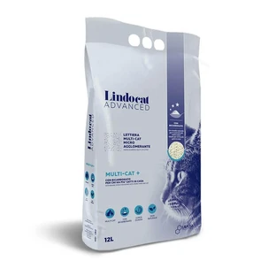 Lindocat (Линдокет) Advanced MultiCat+ - Белый бентонитовый наполнитель с бикарбонатом для кошачьего туалета; 12 л