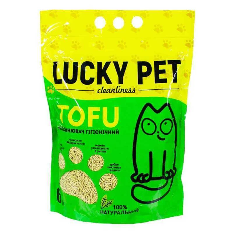 Lucky Pet Tofu Green Tea - Наповнювач соєвий Тофу з ароматом зеленого чаю для котячого туалету; 6 л / 2,6 кг: ціни та характеристики