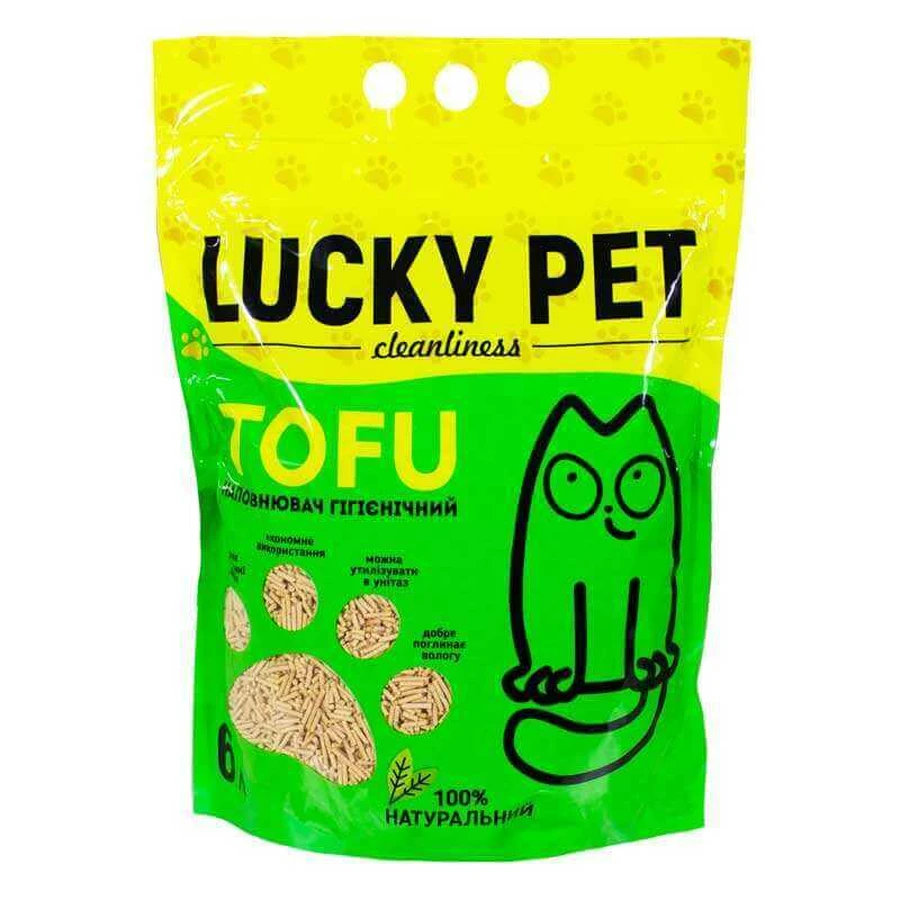 Lucky Pet Tofu Peach - Наполнитель соевый Тофу с ароматом персика для кошачьего туалета; 6 л / 2,6 кг: цены и характеристики
