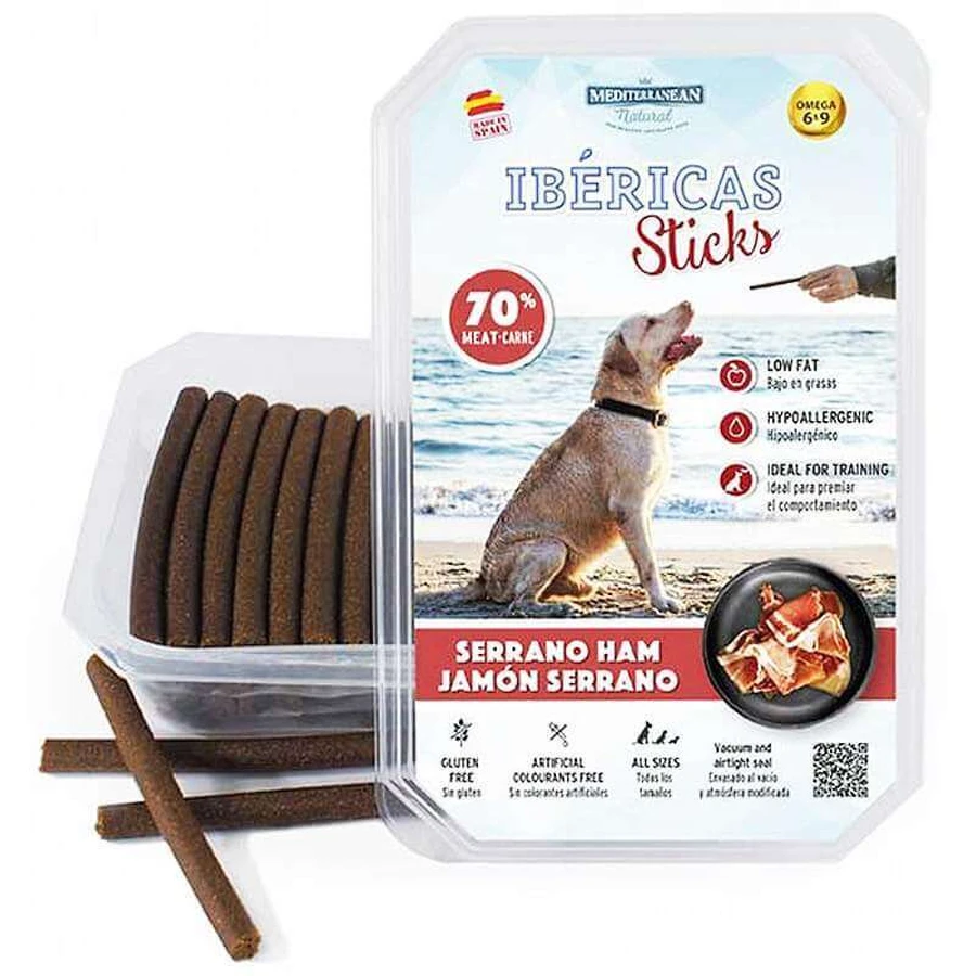 Mediterranean Natural (Медитераниан Натурал) Ibericas Sticks Serrano Ham - Мясные палочки Иберикас с хамоном для собак; 800 г: цены и характеристики