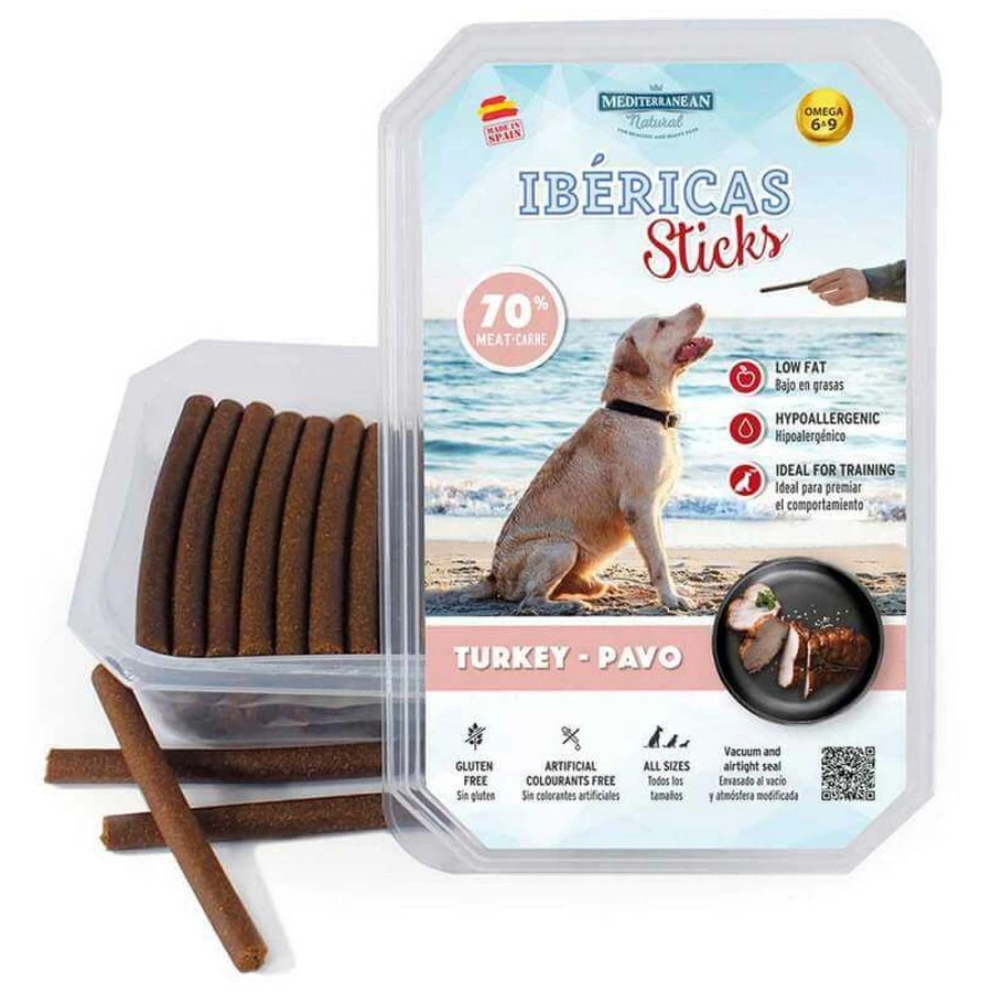 Mediterranean Natural (Медітераніан Натурал) Ibericas Sticks Turkey - М'ясні палички Іберікас з індичкою для собак; 800 г: ціни та характеристики