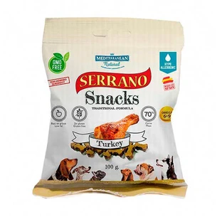 Mediterranean Natural (Медітераніан Натурал) Serrano Snacks Turkey – Натуральні ласощі з індичкою для собак; 100 г