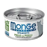 Monge Monoprotein Solo pollo con piselli - Монопротеїнові консерви з м'яса курки з горошком для кішок; 80 г