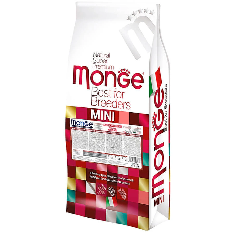 Monge DOG Mini Adult - Сухий корм з ягням, рисом і картоплею для дорослих собак дрібних порід; 15 кг: ціни та характеристики