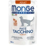 Monge Pate Turkey Adult Cat – Влажный монопротеиновый корм из индейки для взрослых котов (паштет); 85 г