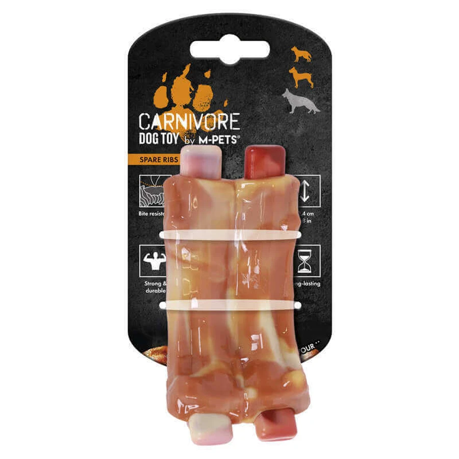 M-Pets (М-Петс) Carnivore Dog Toy Spare Ribs - Игрушка резиновая Ребрышки с ароматом бекону для собак; 13,5х5,7х4,9 см: цены и характеристики