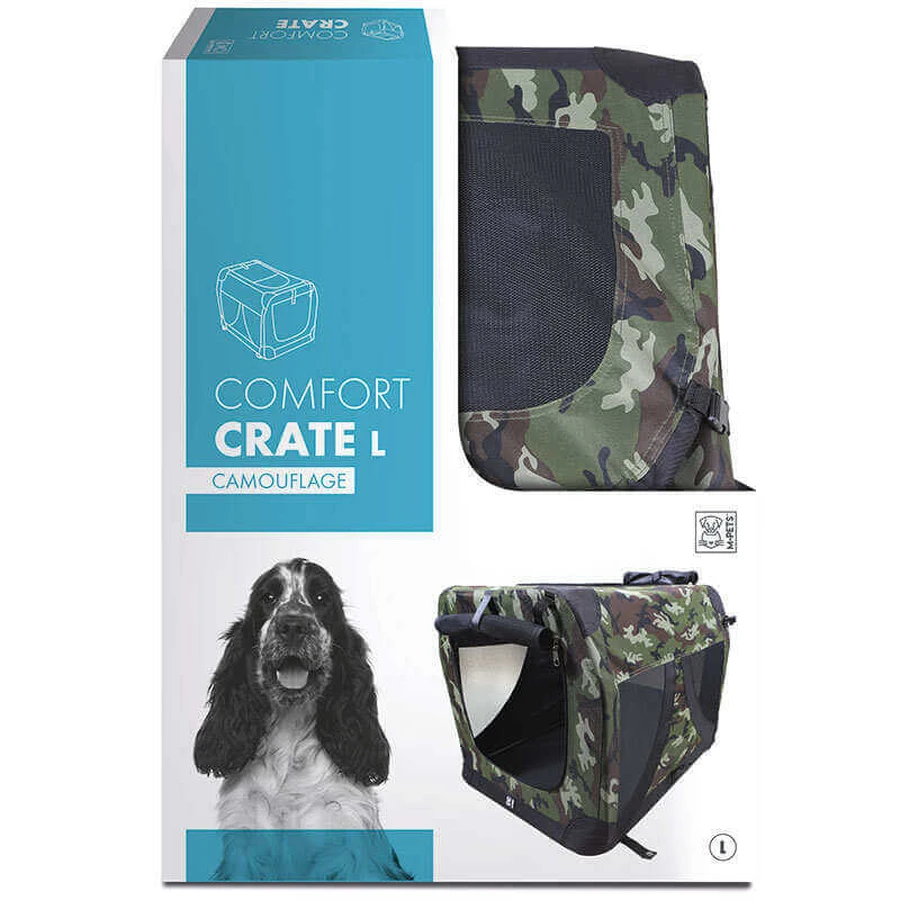 M-Pets (М-Петс) Comfort Crate Camouflage - Складана камуфляжна сумка-переноска для собак та котів; 71х51х51 см: ціни та характеристики