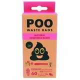 M-Pets (М-Петс) POO Dog Waste Bags Rose Scented – Пакети з ароматом троянди для прибирання за тваринами; 60 шт. (Білий)