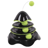 M-Pets (М-Петс) Play Tower Rocket Cat Toy - Игровой комплекс Ракета с шариками для котов; 25х23,5х19 см (Чёрно-зелёный)