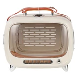 M-Pets (М-Петс) Sixties TV Pet Carrier – Переноска ТВ 60-х для котів та собак дрібних порід і гризунів; 44,7x26,6x38,4 см (Білий)