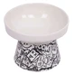 M-Pets (М-Петс) Urbanstyle Tilt'd Raised Ceramic Bowl - Піднята керамічна чаша для тварин; 350 мл (Чорний / Білий)