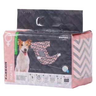 M-Pets Carbon Diapers Female Dog - Підгузки гігієнічні для собак-дівчаток; S / 26х42 см