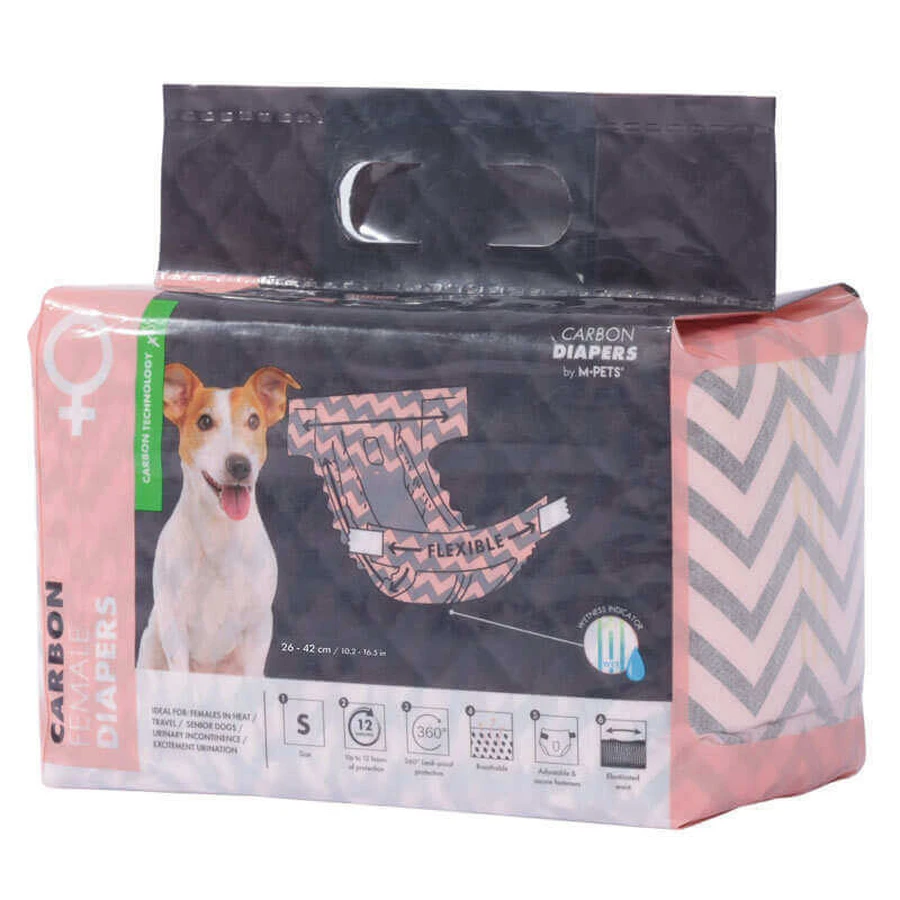 M-Pets Carbon Diapers Female Dog - Підгузки гігієнічні для собак-дівчаток; S / 26х42 см: ціни та характеристики