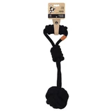 M-Pets Coto Dog Toy Tug Black Ball - Мяч для собак с канатом для перетягивания; 36х9 см (Черный)
