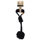 M-Pets Coto Dog Toy Tug Black Ball - Мяч для собак с канатом для перетягивания; 36х9 см (Черный)