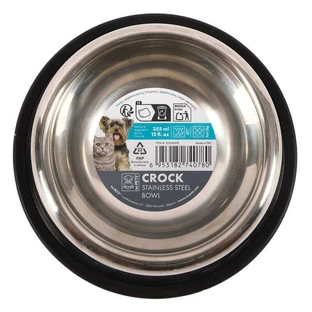 M-Pets Crock Bowl - Металева миска з нековзною основою для собак і котів; 355 мл