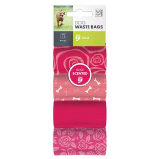 M-Pets Dog Waste Bags Rose - Набір пакетів з ароматом троянди для прибирання за собакою; 8х15 шт.