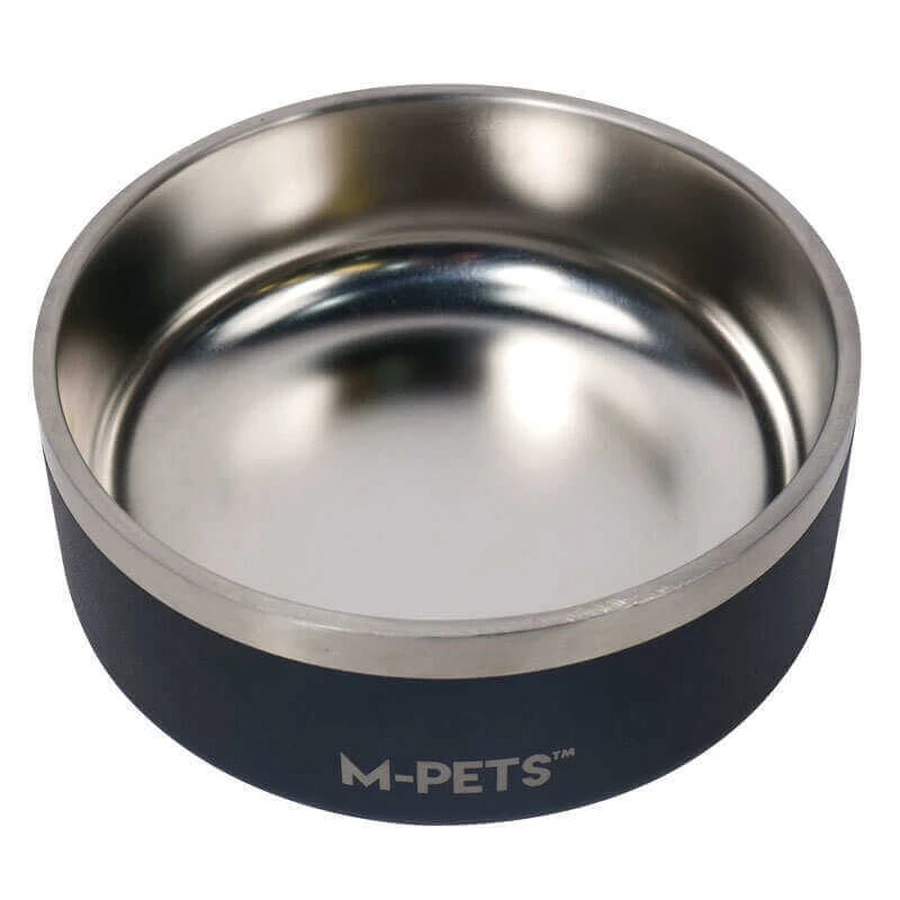 M-Pets Eskimo Double Wall Bowl - Миска металлическая с двойными стенками для собак; 1250 мл: цены и характеристики