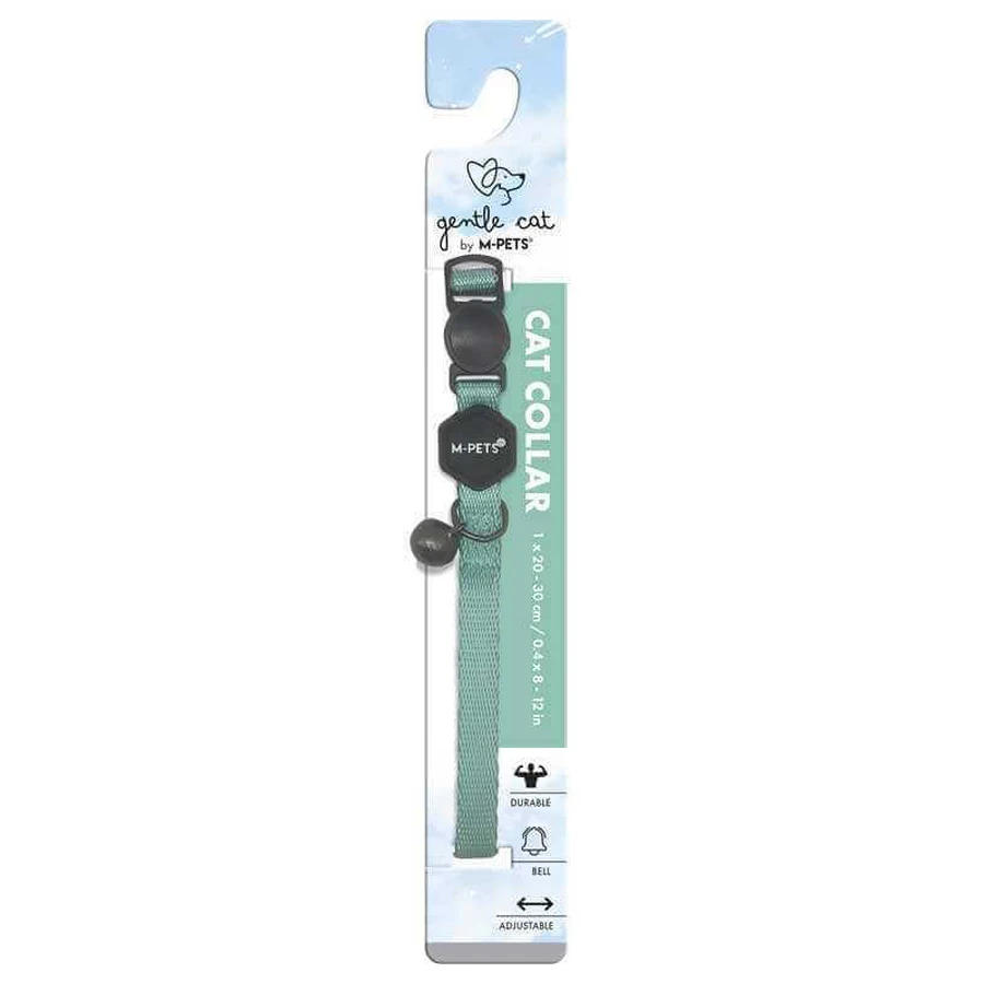 M-Pets Gentle Cat Collar - Регулируемый ошейник со звоночком для кошек; 1х20-30 см (Зеленый): цены и характеристики