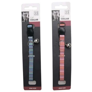 M-Pets Lines Cat Collar - Нашийник з принтом смужки та дзвіночком для котів; 20-30 см (Кольори в асортименті)