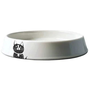 M-Pets Petjoy MoonPie Ceramic Bowl - Миска керамическая широкая для кошек; 400 мл (Белый)