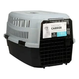 M-Pets Viaggio Carrier-XS-S IATA - Пластикова переноска для котів і собак маленьких порід; 58,4x38,7x33 см (Сірий / Чорний)